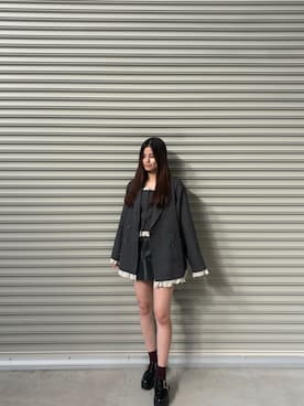 「loin nuit（ロワンニュイ）のアイテム（ジャケット/アウター）」を使った、mcherry❁さん（レディース・155cm）の秋コーディネート