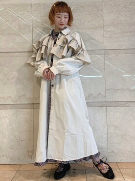 「merry jenny（メリージェニー）のアイテム（その他アウター）」を使った、seinaさん（レディース・153cm）の春コーディネート