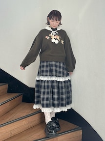 タックフリルミディスカート｜メリージェニー（merry jenny