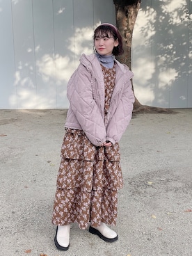 「merry jenny（メリージェニー）のアイテム（その他アウター）」を使った、seinaさん（レディース・153cm）の冬コーディネート