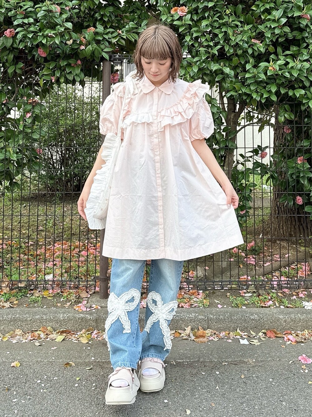 stripe frillfrill ワンピースを使った人気ファッションコーディネート