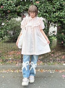 stripe frillfrill ワンピース｜メリージェニー（merry jenny