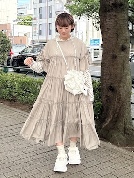 「アイテム（ワンピース/ドレス）」を使った、seinaさん（レディース・153cm）の夏コーディネート