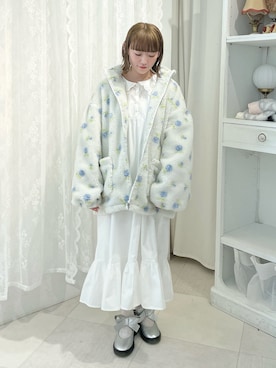 「merry jenny（メリージェニー）のアイテム（ブルゾン）」を使った、seinaさん（レディース・153cm）の秋コーディネート