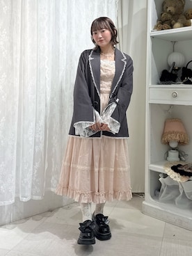 「ガーリーコーデ」｜「アイテム（アクセサリー）」を使った、seinaさん（レディース・153cm）の秋コーディネート