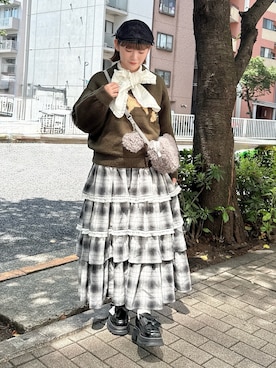 「アイテム（キャップ）」を使った、seinaさん（レディース・153cm）の秋コーディネート