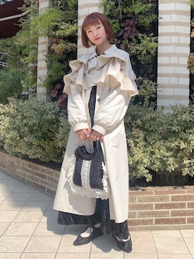 「merry jenny（メリージェニー）のアイテム（その他アウター）」を使った、seinaさん（レディース・153cm）の春コーディネート