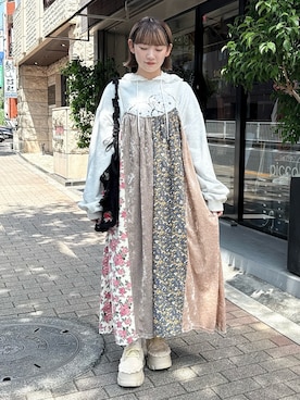 「アイテム（スウェット）」を使った、seinaさん（レディース・153cm）の夏コーディネート