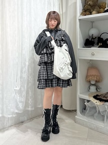 チェックホイップクリームミニワンピース｜メリージェニー（merry