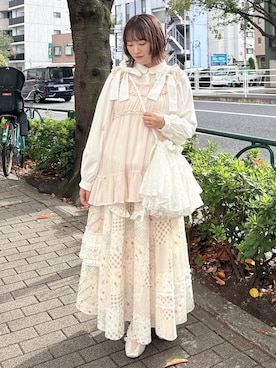 「アイテム（バレエシューズ）」を使った、seinaさん（レディース・153cm）の秋コーディネート