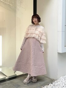 新品タグ付きメリージェニー　レースコンビメロウ　トップス　カットソーピンク 新品タグ付きメリージェニー レースコンビメロウ トップス