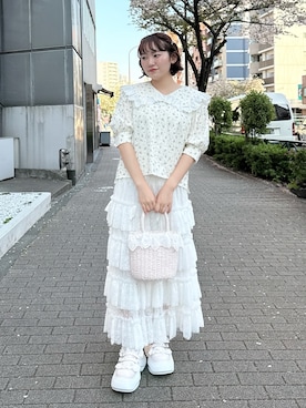 「厚底スニーカー」｜seinaさん（レディース・153cm）の春コーディネート