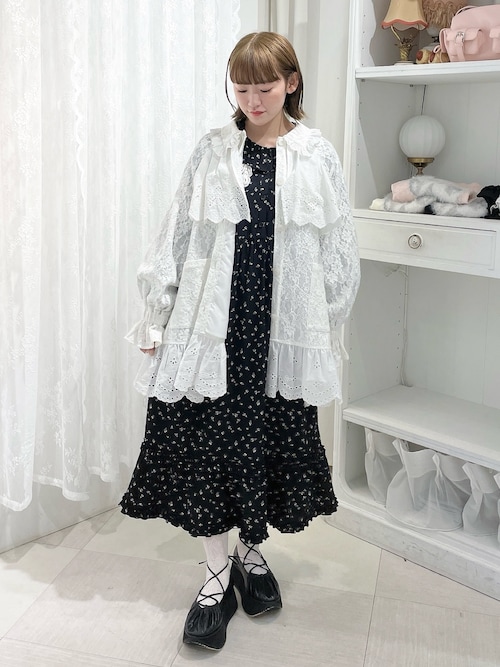 merry jenny】flowerフリルリボンワンピース flowerフリルリボン