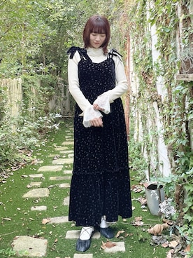 「アイテム（バレエシューズ）」を使った、seinaさん（レディース・153cm）の秋コーディネート