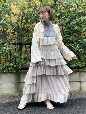 「アイテム（パンプス、ピンク系）」を使った、seinaさん（レディース・153cm）の冬コーディネート