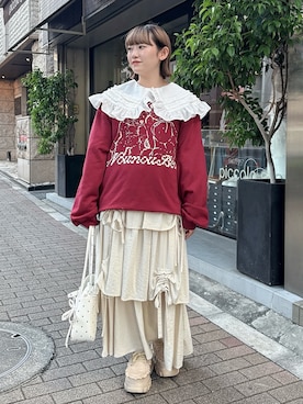 「ブラウスコーデ」｜「アイテム（ローファー）」を使った、seinaさん（レディース・153cm）の夏コーディネート