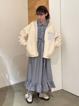 「ブルーコーデ」｜「アイテム（その他シューズ）」を使った、seinaさん（レディース・153cm）の秋コーディネート