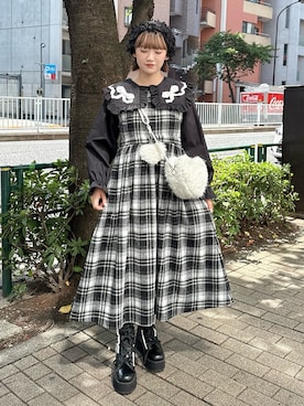 「ブラウスコーデ」｜「アイテム（帽子）」を使った、seinaさん（レディース・153cm）の秋コーディネート