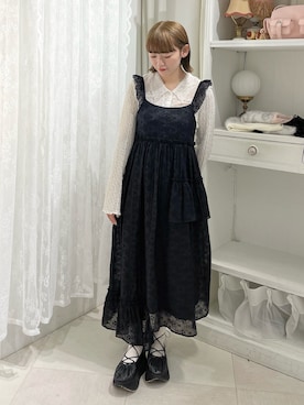 「merry jenny（メリージェニー）のアイテム（バレエシューズ）」を使った、seinaさん（レディース・153cm）の冬コーディネート