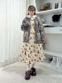bear and bearジャガードジャンスカ｜メリージェニー（merry jenny