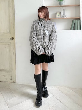 「merry jenny（メリージェニー）のアイテム（ブルゾン）」を使った、seinaさん（レディース・153cm）の秋コーディネート