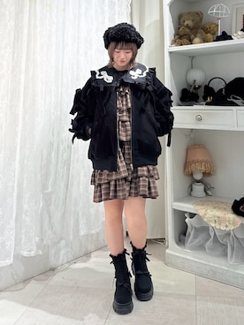 「アイテム（ブルゾン）」を使った、seinaさん（レディース・153cm）の秋コーディネート