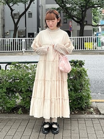 ティアードティアードスリーブワンピース｜メリージェニー（merry