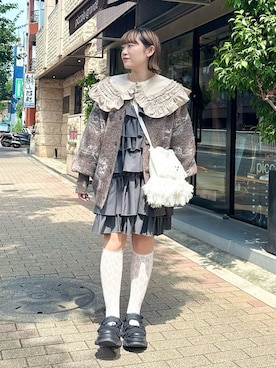「アイテム（カーディガン/ボレロ）」を使った、seinaさん（レディース・153cm）の秋コーディネート