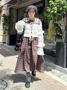 「merry jenny（メリージェニー）のアイテム（ワンピース/ドレス）」を使った、seinaさん（レディース・153cm）の夏コーディネート
