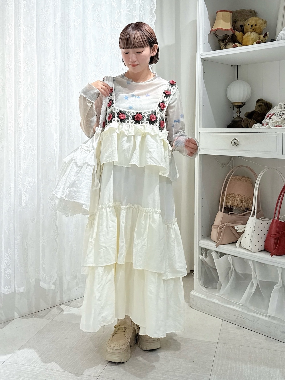 merry jennyクロシェティアードキャミワンピース 13thアニバーサリー