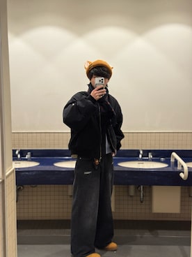 「HERMES（エルメス）のアイテム」を使った、naoさん（メンズ・178cm）の冬コーディネート