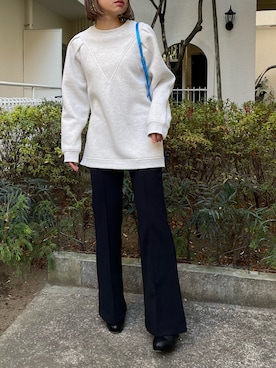 「トレーナー」｜cocoさん（レディース・154cm）の冬コーディネート