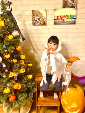 「UNIQLO（ユニクロ）のアイテム（パンツ、ブルー系）」を使った、sosukeさん（キッズ・110cm）の秋コーディネート