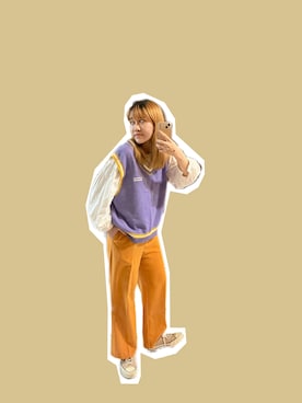「アイテム（チノパンツ）」を使った、cchsinさん（レディース・162cm・10代）の冬コーディネート
