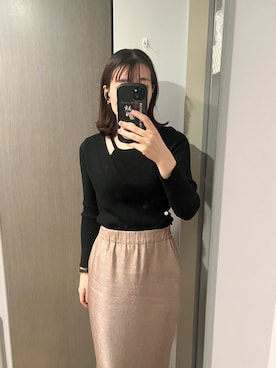 momoさん（レディース・160cm）の冬コーディネート