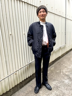 「UNDERCOVER（アンダーカバー）のアイテム（MA-1）」を使った、jun8739さん（メンズ・168cm）の秋コーディネート