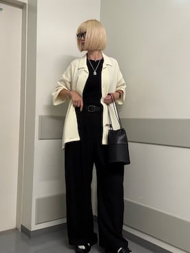 「tk.TAKEO KIKUCHI（ティーケータケオキクチ）のアイテム（パンツ）」を使った、hamada miyuさん（レディース・162cm）の夏コーディネート