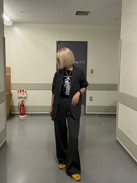 「tk.TAKEO KIKUCHI（ティーケータケオキクチ）のアイテム（パンツ）」を使った、hamada miyuさん（レディース・162cm）の夏コーディネート