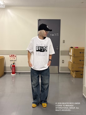 「tk.TAKEO KIKUCHI（ティーケータケオキクチ）のアイテム（パンツ）」を使った、hamada miyuさん（レディース・162cm）の夏コーディネート