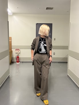 「tk.TAKEO KIKUCHI（ティーケータケオキクチ）のアイテム（パンツ）」を使った、hamada miyuさん（レディース・162cm）の夏コーディネート