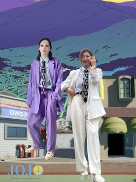 「アイテム（ドレスシューズ、ホワイト系）」を使った、toshikoshiさん（レディース・160cm）の秋コーディネート