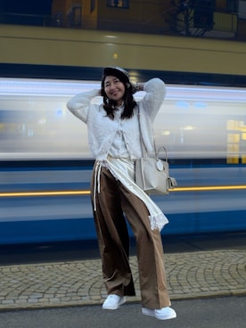 「アイテム（リング）」を使った、toshikoshiさん（レディース・160cm）の秋コーディネート