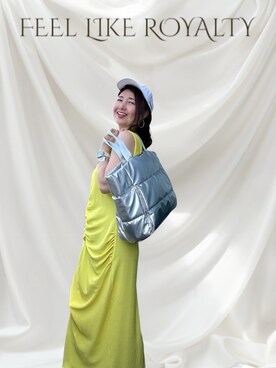 「無（ム）のアイテム（キャップ）」を使った、toshikoshiさん（レディース・160cm）の夏コーディネート