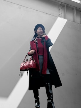 「アイテム（リング）」を使った、toshikoshiさん（レディース・160cm）の冬コーディネート