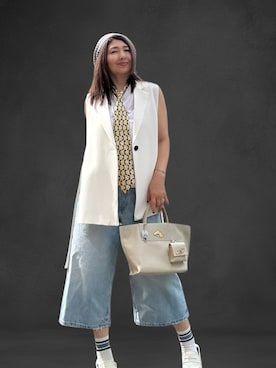「アイテム（帽子）」を使った、toshikoshiさん（レディース・160cm）の夏コーディネート