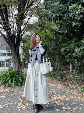 「アイテム（帽子）」を使った、toshikoshiさん（レディース・160cm）の秋コーディネート