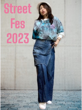 「ストリートフェス2023」｜toshikoshiさん（レディース・160cm）の冬コーディネート