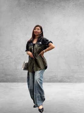 「アイテム（キャミソール）」を使った、toshikoshiさん（レディース・160cm）の秋コーディネート