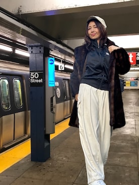 「重ね着ベストシーズン」｜「アイテム（ナイロンジャケット）」を使った、toshikoshiさん（レディース・160cm）の秋コーディネート