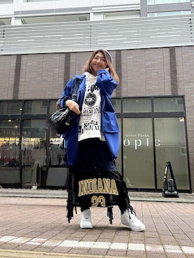 「アイテム（ナイロンジャケット）」を使った、toshikoshiさん（レディース・160cm）の秋コーディネート